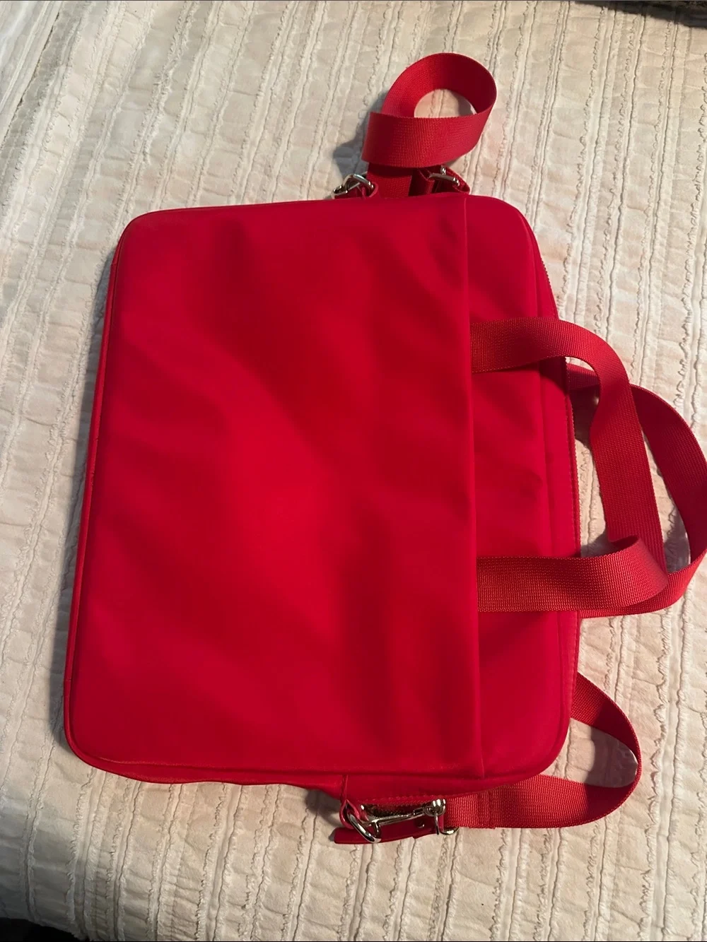 kate spade Bright Red Nylon Laptop Messenger with Strap